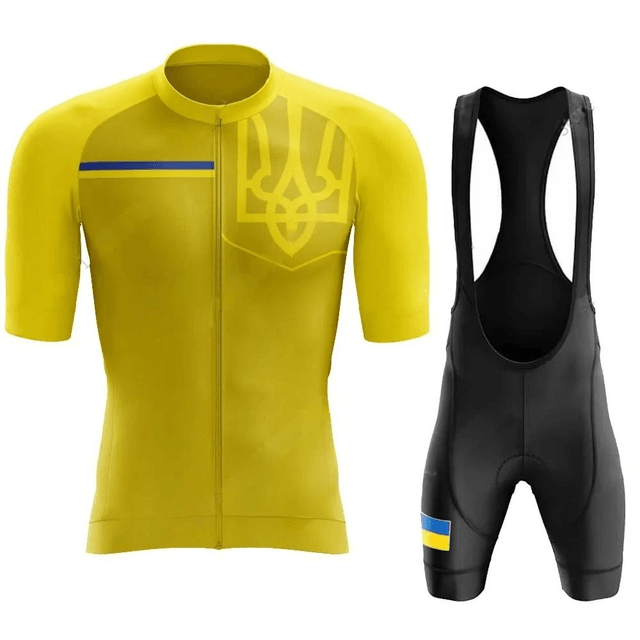 Ukraine Cycling Kit Jersey | Ukranian Bike Team Shirt | Summer Short Sleeve PRO FIT