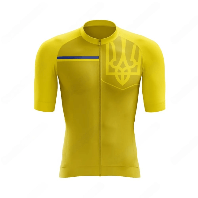 Ukraine Cycling Kit Jersey | Ukranian Bike Team Shirt | Summer Short Sleeve PRO FIT