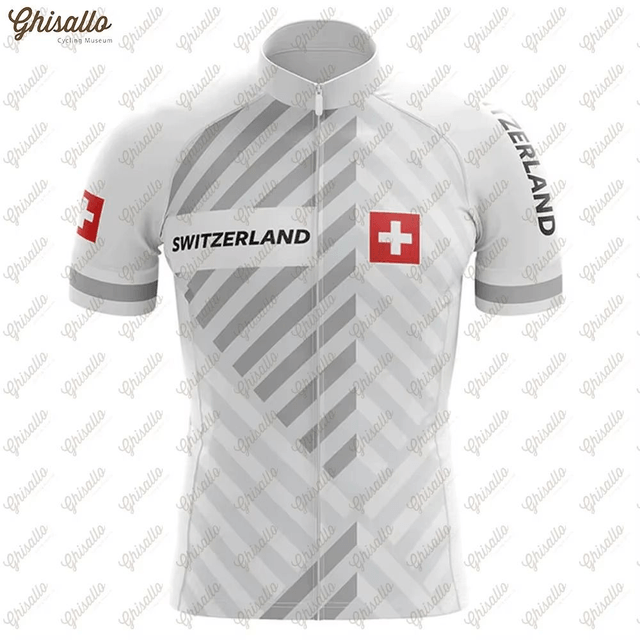 Switzerland Cycling Jersey | Swiss Bike Team Shirt | Summer Short Sleeve PRO FIT