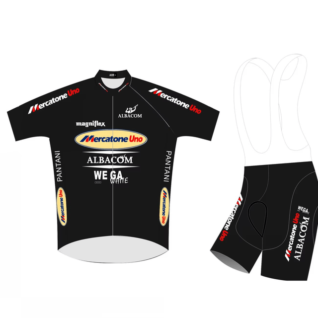 Pantani Cycling Kit Jersey | Mercatone Uno Bike Team Shirt | Summer Short Sleeve PRO FIT