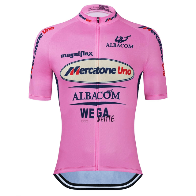 Pantani Cycling Kit Jersey | Mercatone Uno Bike Team Shirt | Summer Short Sleeve PRO FIT