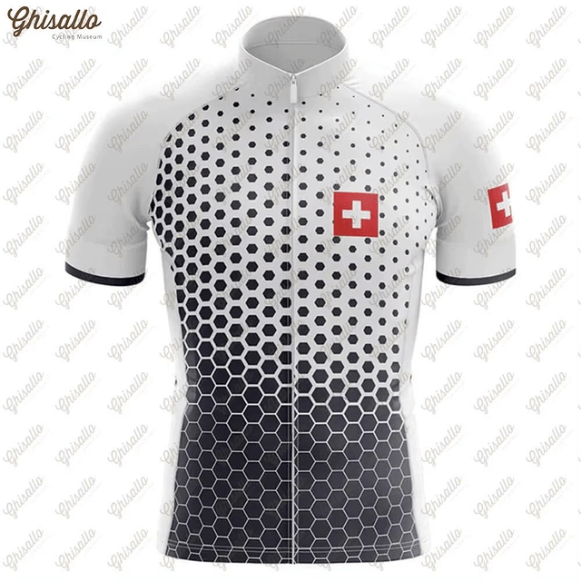 Switzerland Cycling Jersey | Swiss Bike Team Shirt | Summer Short Sleeve PRO FIT