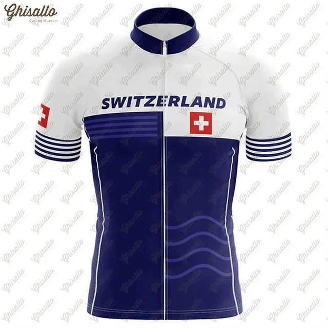 Switzerland Cycling Jersey | Swiss Bike Team Shirt | Summer Short Sleeve PRO FIT
