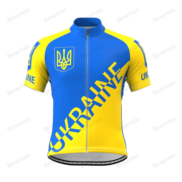 Ukraine Cycling Kit Jersey | Ukranian Bike Team Shirt | Summer Short Sleeve PRO FIT