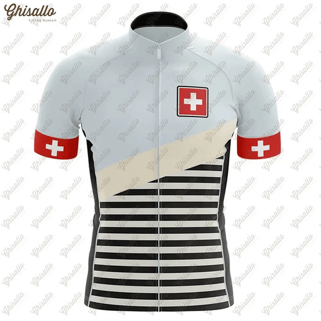Switzerland Cycling Jersey | Swiss Bike Team Shirt | Summer Short Sleeve PRO FIT